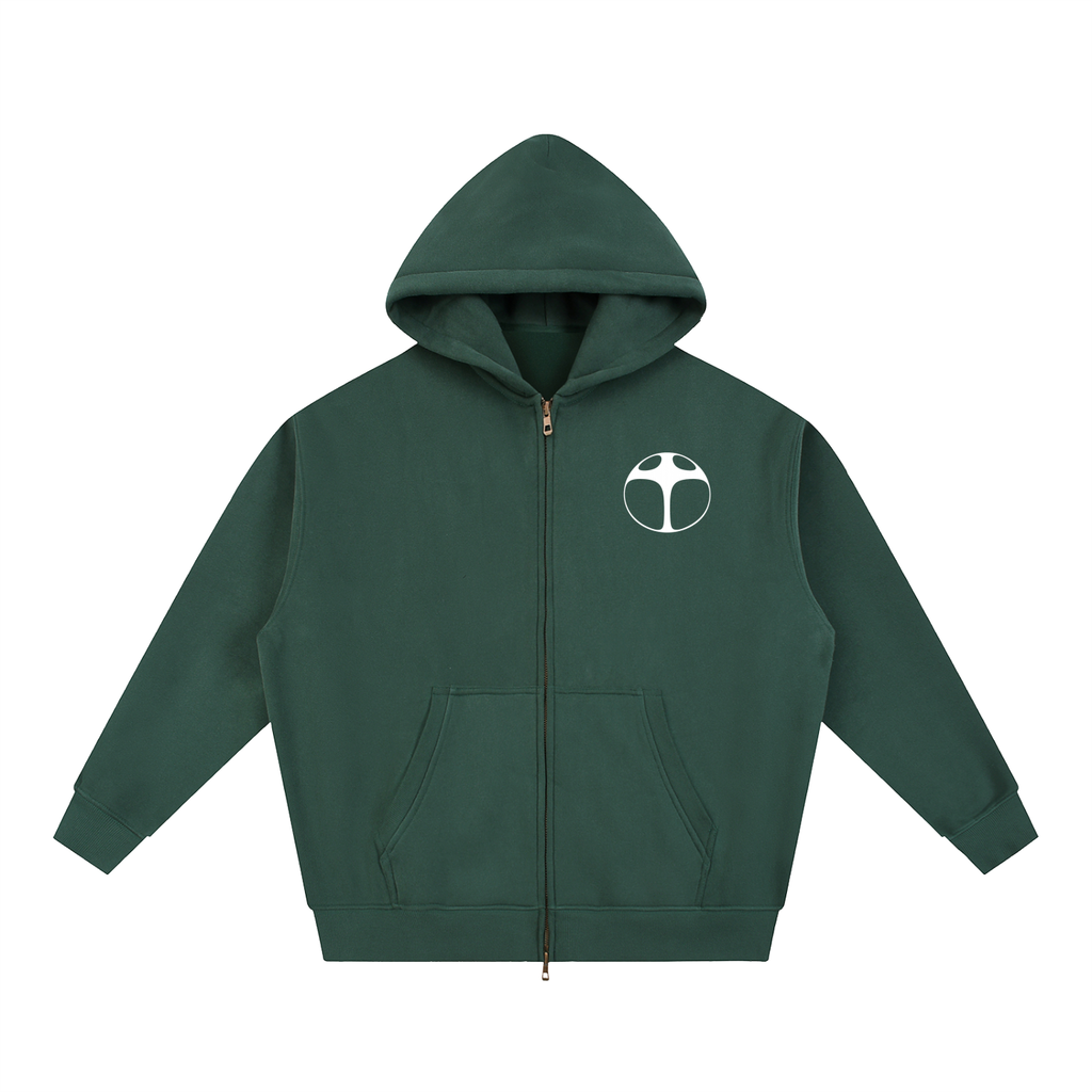 I WANT TO BE SOMETHING Cover Boxy Zip-up Hoodie