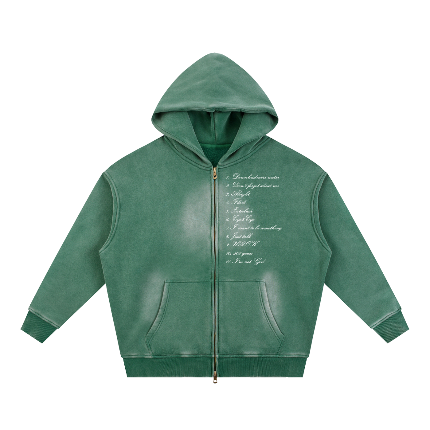 I WANT TO BE SOMETHING Sunfade Zipper Hoodie