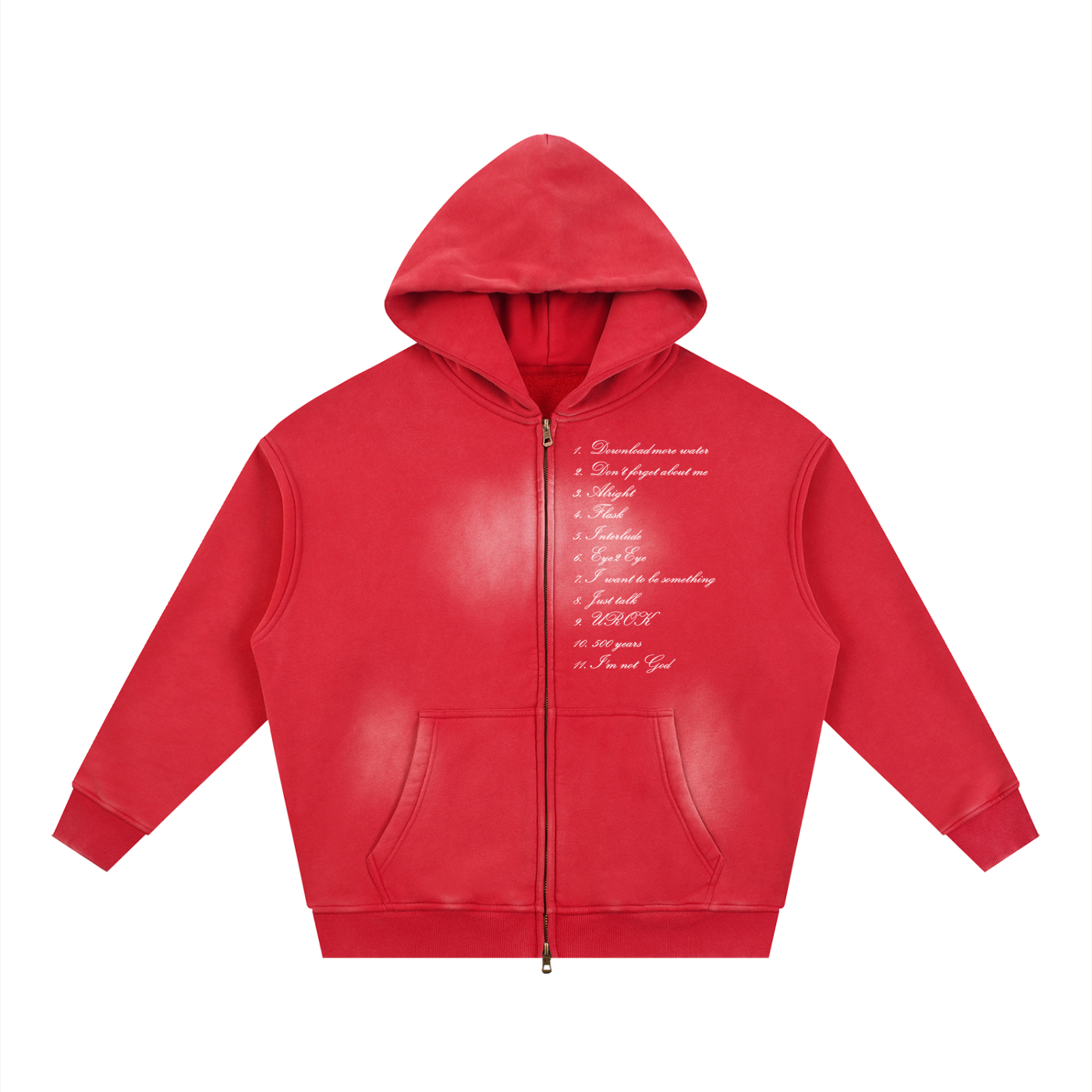 I WANT TO BE SOMETHING Sunfade Zipper Hoodie