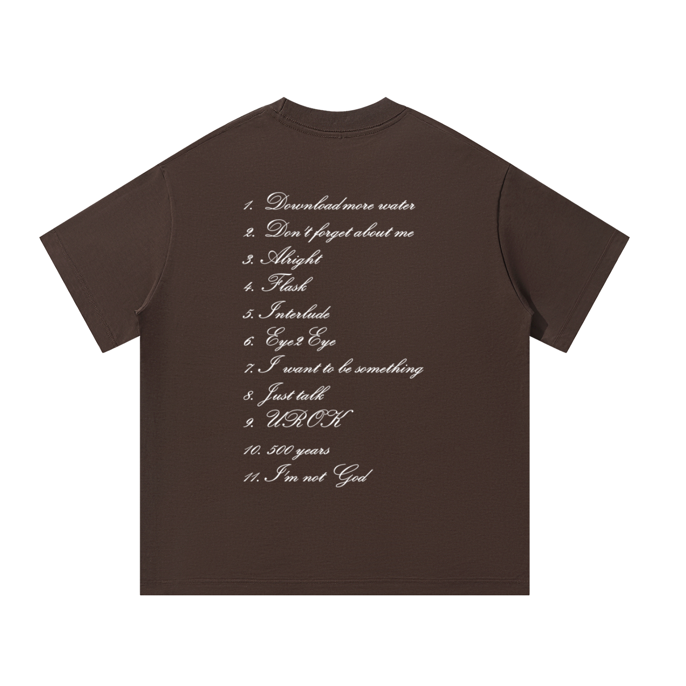 I WANT TO BE SOMETHING Tracklist T-Shirt