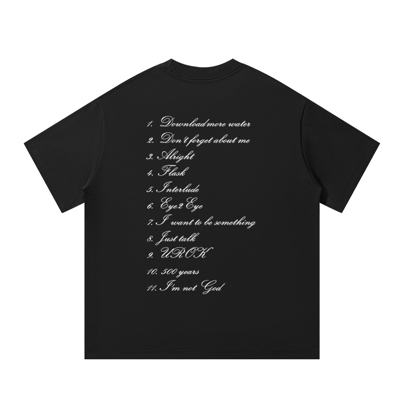 I WANT TO BE SOMETHING Tracklist T-Shirt