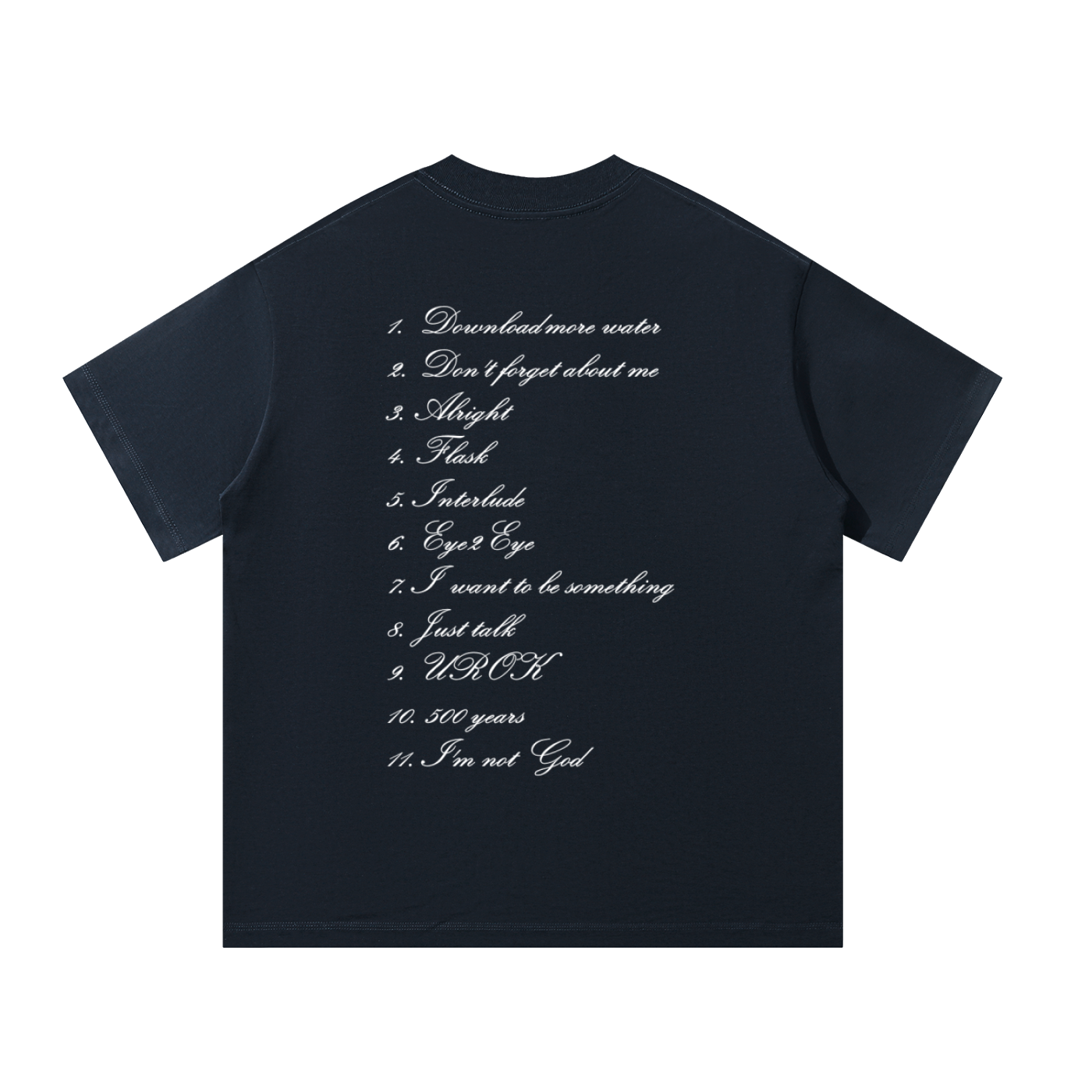 I WANT TO BE SOMETHING Tracklist T-Shirt