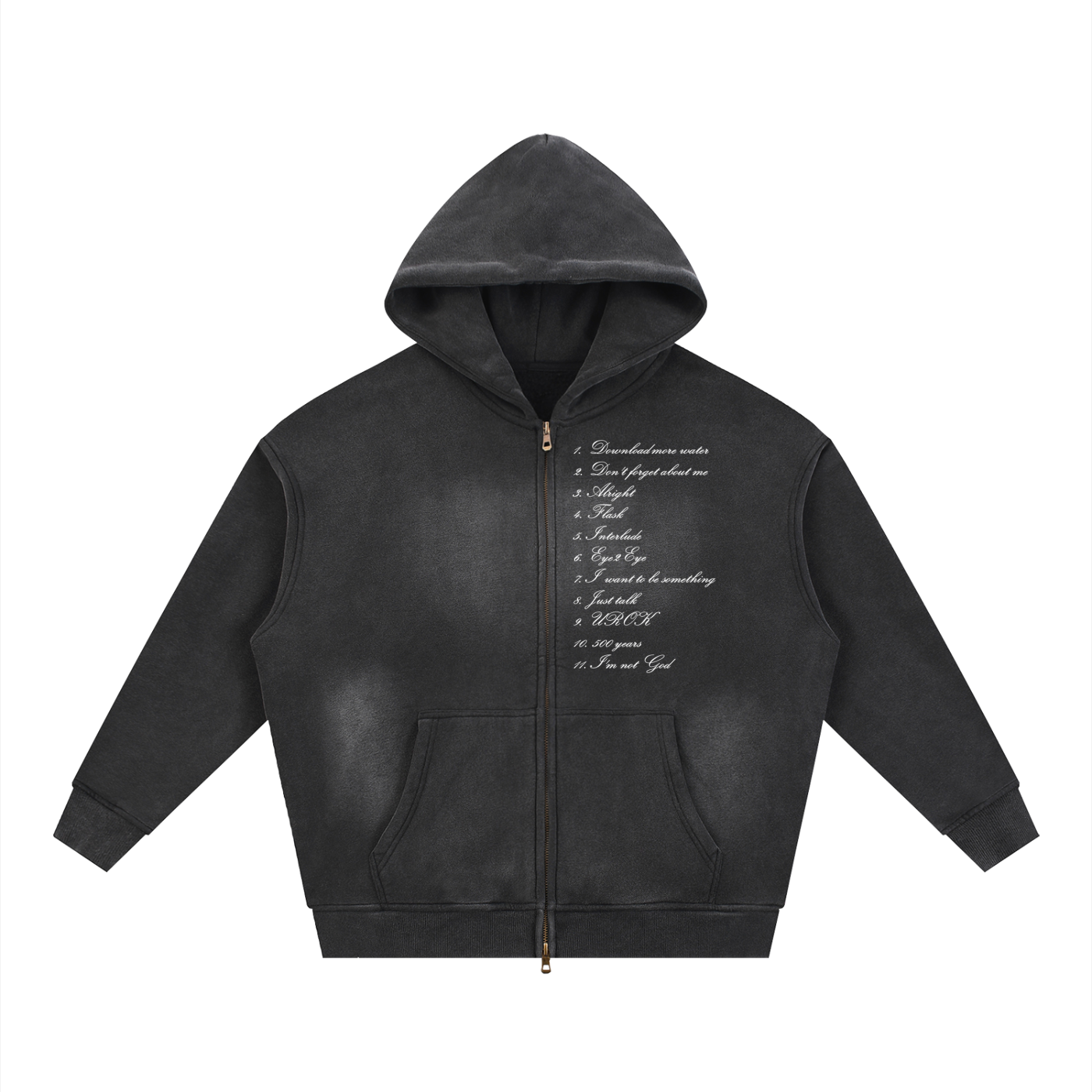 I WANT TO BE SOMETHING Sunfade Zipper Hoodie