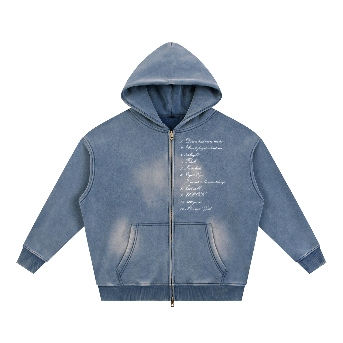 I WANT TO BE SOMETHING Sunfade Zipper Hoodie