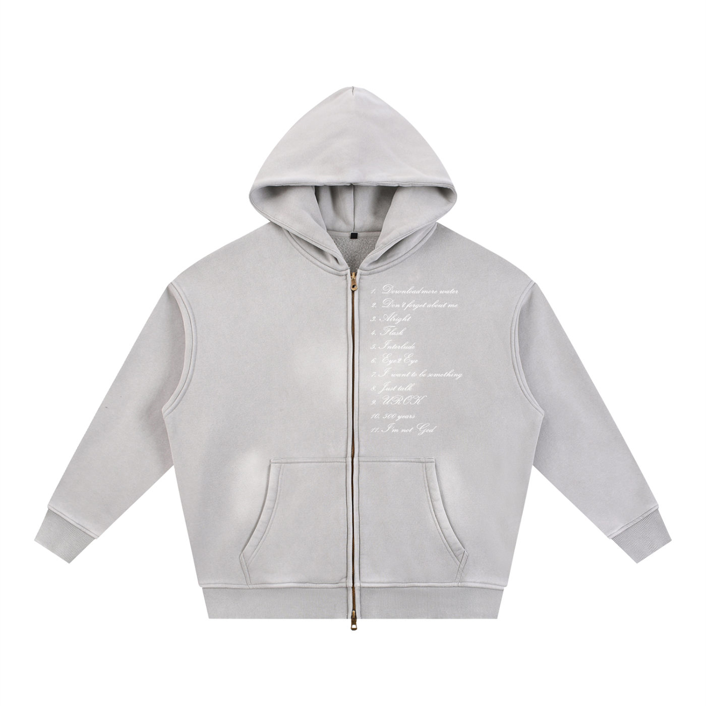 I WANT TO BE SOMETHING Sunfade Zipper Hoodie
